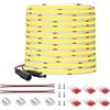 FCOB COB Striscia LED Flessibile Ad Alta Densità Bianco Caldo 3000K 480LEDs/M 10M DC24V 8mm Bianco PCB Dimmerabile IP30 per la Decorazione Interna (Non Include Alimentazione Controllore)