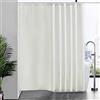 Furlinic Tende Doccia Anti-Muffa Tessuto in Poliestere, Grande Tende Doccia Impermeabile &Lavabile,Tenda Vasca da Bagno con 16 Ganci Tenda doccia Beige-240x200cm.