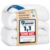 Bedsure Piumone 260x240 4 Seizoenen - Copriletto 260x240cm Certificato Oeko-TEX - 300GSM Morbido Caldo Piumino Coperta da Letto per Allergici, Bianco