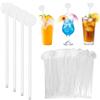 Leikedun 80 tamponi da cocktail riutilizzabili in PS - Agitatore da cocktail, bastoncini da cocktail, 18 cm, trasparenti, per caffè, cocktail, cocktail, succhi, vino, frullati, agitatore in plastica