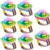 SWTHM Braccialetto luminoso a sfera per feste, 8 pezzi, orologio da polso a LED con luce da palco, 5 modalità dinamiche, controllo vocale, braccialetto da ballo, lampada da atmosfera stellata, ricaricabile