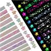 Kotkiddy Strisce di carta con stelle di origami luminose, 210 fogli di carta con stelle luminose