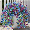 FOSDICK 2 Pezzi Fiori Finti da Esterno Interno, Fiori Artificiali Cadenti, Petunia Piante Finte da Esterno, Pianta Finta Cadente, Fiore Artificiale per Decorazioni Casa Giardino Balcone Matrimonio