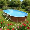 Piscina AZURO WOOD - 9,10 x 4,60 h 1.20 m fuori terra ovale