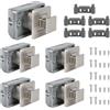 Supaway Set da 5 Chiusure per cassetti quadrate Metalliche da Campeggio, Serratura a Scorrimento Quadrata, Serratura a Pressione Senza Chiave per roulotte, Barca, Yacht, Armadio, Porta, vano (Nichel)