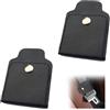 VLYX Regolatore cintura di sicurezza auto, 2 pezzi in pelle PU clip cintura di sicurezza per veicolo universale tracolla posizionatore collo (tipo nero-scatto)