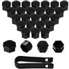 moinkerin 25 Pezzi Tappi a Vite Ruota Universale 17mm Copridadi Coperture Copricerchi Plastica per Auto-Non Adatto alla Q7(17mm)