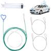 HAOXYO Spazzola per Pulizia Scarico Auto Kit 5pcs con Lungo Pulitore di Tubi E Lungo Sunroof Drain Brush per Auto Tetto Apribile Parabrezza