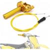 IUVWISN Kit Acceleratore Rapido Moto 7/8'' 22mm Manopola Acceleratore Rapido Moto con Cavo Acceleratore Universale per Manubrio 50 110 125 150 200 250cc Dirt Pit Bike ATV Mini Bike (Oro)