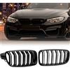 QWORK® Griglia radiatore anteriore, griglia sportiva nera lucida, compatibile con BMW Serie 3 F30 F31 F35 2012-2018