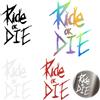 YJFY 4 pezzi Ride Or Die Adesivi impermeabili 'Ride Or Die' divertenti adesivi per auto adesivi per bicicletta, moto, auto, laptop (nero, bianco, laser, rosso)