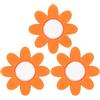 YELARXI Racchetta da tennis antivibrazioni in morbido silicone ammortizzante, adatta per corde di racchette da tennis, a forma di fiore (arancione, 3 pezzi)