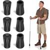 Neerow Nordic Walking - Bastoncini in gomma, 6 pezzi, per bastoncini da trekking, bastoncini da trekking, tampone in gomma, diametro 11 mm, per bastoncini da trekking, asfalto, ghiaia, escursioni