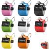 GOMETY 8 contatori manuali, contatore a 4 cifre in ABS - contatore manuale meccanico per contatore di persone, coaching, golf, contatore di file a maglia (8 colori)