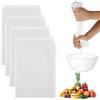 Volumoon 4 Pezzi 200 Mesh Panno Filtrante a Maglia Fine, Sacchetto Filtro in Nylon con Coulisse per Latte di Mandorle e Noci, 20x30CM