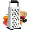 YC Kitchen Grattugia Formaggio in Acciaio Inossidabile, Manuale e Quadrata a 4 Lati per Verdure, Pratico Gadget da Cucina