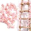 Bebochoi 3 Pezzi Ghirlanda Fiori di Ciliegio Artificiali 180cm, Fiori Rosa Scuro Realistici Ghirlanda Di Fiori Di Ciliegio, Artificiale Ghirlanda Fiori Per Matrimoni Feste Giardini Stanze Decor (Rosa Scuro)