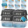 MoistBuster 4 deumidificatori senza corrente + 8 confezioni di ricarica per umidificatori da 400 g - deumidificatore fino a 40 m² per cantina, bagno, ecc. - Deumidificatore e deumidificatore granulato