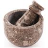 Marble Range Set di mortaio e pestello da 2,5 pollici, trita-aglio fatto a mano e ciotola per macinare, mini mortaio e pestello per cucina, macina-erbe e spezie