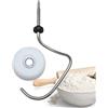 LICHTBLAU Gancio impastatore con deflettore per impasto, bianca, per robot da cucina Bosch - ricambio per MUM4 e MUM5 - accessorio