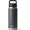 YETI Rambler Bottle Chug, Vaccum Insulated Stainless Steel Bottle with Chug Cap, Carbone, 26 oz (738 ml)