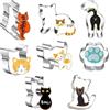 YEJAHY Set di 8 formine per biscotti a forma di gatto, in acciaio inox, per bambini, con simpatici gatti, per cuocere, torte e decorazioni