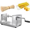 PORFOYO Affettatrice a spirale per patate, in acciaio inox, con 50 bastoncini di bambù, per frutta, patate, cetrioli o carote