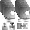 DWTECH 10 Pezzi Staffe per riparazione cerniere,Piastra Per Riparare Mobili Cerniere Per Ante,armadietti,cucine, credenze, porte, cerniere, con foro, in acciaio inox, staffe di fissaggio piatte con viti