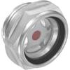 CoCud Vetro Livello Olio Compressore Aria | Filettatura Maschio M24x1.5mm | Finestra Visualizzazione Indicatore Testa Esagonale Alluminio - (Applicazioni: Accessori Cambio), 1Pz