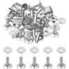 PATIKIL 9x3.3x12mm Borchie per Abbigliamento, 100 Set di Borchie per Abbigliamento e Rivetti in Pelle Borchie in Alluminio Rivetti in Metallo Viti per Giacca in Pelle Artigianato Tessuti