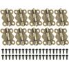 PATIKIL Piccole Cerniere per Scatole di Gioielli 1-1/4, 10pz 90 Gradi Mini Cerniere a Farfalla per Scatole di Gioielli con 40 Viti per Armadi in Legno Cassetti Falegnameria, Marrone