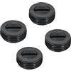 QUARKZMAN Tappo Portaspazzole in Carbone Copertura Plastica per Spazzola Elettrica del Motore Filo Nero Diametro Esterno 12mm/0,47 Altezza 5mm/0,2, 4pz