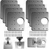DWTECH Piastra di riparazione della cerniera, 8 staffe di riparazione per cerniere per armadietti, kit di riparazione per cerniere per ante da cucina con foro, staffe di fissaggio piatte in acciaio