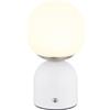 Globo lighting Lampada da tavolo Julsy a batteria in policarbonato bianco opaco moderna 21006W/40