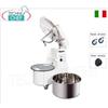 Impastatrice a Spirale da 25 Kg (vasca da lt 21), con Testa sollevabile e Vasca estraibile, Timer e Ruote di serie