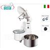 Impastatrice a Spirale da 43 Kg con testa sollevabile e vasca estraibile da lt 48, giri spirale:92 184 rpm, MONOFASE 2 VELOCITA', con inversione di marcia, V.230 1, kW 2,2, Peso 136 Kg, dim.mm.480x810x770h