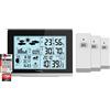 techno line Technoline Set WS6762 SETWS6762+2xTX205DTH-IT, Stazione Nera trasmettitore Bianco