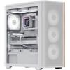 AEROCOOL Case Aerocool D501A-G-WT-v2 Midi Tower Bianco/Legno