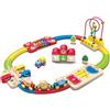 Hape E3826 Pista treno arcobaleno, Giocattolo educativo, sviluppa abilità motorie, Set treno giocatolo per bambini, adatto dai 18 mesi in su