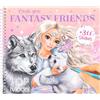 Depesche 12072 TOPModel Iceworld Crea Il Tuo Amico Fantastico - Libro da colorare e Adesivi con 24 Pagine per Creare Creature fantastiche, Libro da colorare con Fogli Adesivi