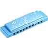 PATIKIL Traslucido Armonica Assortiti Colori 10 Fori Blu ABS Arpa Bocca per Educativo Musicale Strumenti Principianti Adulti Professionisti
