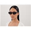 Gucci GG2044SA 001 - Occhiali da Sole Neri con Lenti Grigio Scuro - Cat-Eye Oversize Elegante