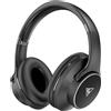 DOQAUS DESIGN 1 cuffie nere over-ear wireless circa 65 ore di riproduzione