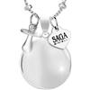 SAGA GIOIELLI® COLLANA CHIAMA ANGELI GRAVIDANZA BOLA MESSICANA CHARM CIUCCIO…