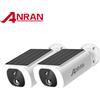 ANRAN 2/3/4 PCS Telecamera WIFI Wireless esterna 2.4G 3MP Batteria Telecamera di sicurezza solare Proiettore Visione notturna a colori Allarme locale