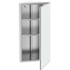 HOMCOM Mobiletto da bagno con specchio HOMCOM, mobiletto angolare da parete con 2 ripiani, mobiletto WC dimmerabile. Acciaio inossidabile 30L x 18,4l x 60H cm.
