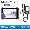 MUCAR Strumento diagnostico OBD2 MUCAR 892BT CAN FD/DOIP con scanner OBD 2 e strumento di programmazione chiavi T-KEY 101, compatibile con tutti i sistemi, 35 funzioni di reset e codifica ECU.