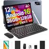 DOOGEE Tab G6 Pro Tablet PC Android 16 2 in 1, 12" 2.4K, 36GB RAM (8+28), 128GB ROM, Batteria da 9000mAh, Helio G100, Tablet AI Gemini