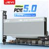 JEYI Scheda di Espansione JEYI 2-Bay M.2 NVME SSD PCIe 5.0 X16 256Gbps con Dissipatore di Calore, Supporta SSD 2280/60/42/30, Supporta Bifurcazione e RAID