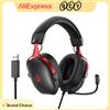 QCY Cuffie da gioco cablate QCY VN200 Pro H7GM con audio surround 7.1, over-ear, USB, per PC, PS4, PS5 e multi-piattaforma
